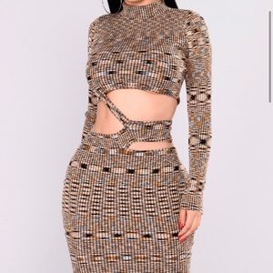 FN cutout sweater dress